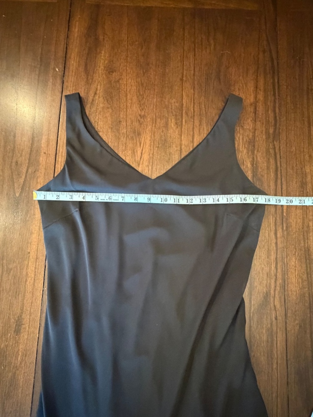 Vintage Black Sleeveless Maxi Dress Chiffon Overlay V-neck Godet skirt Size 10 - Picture 11 of 12